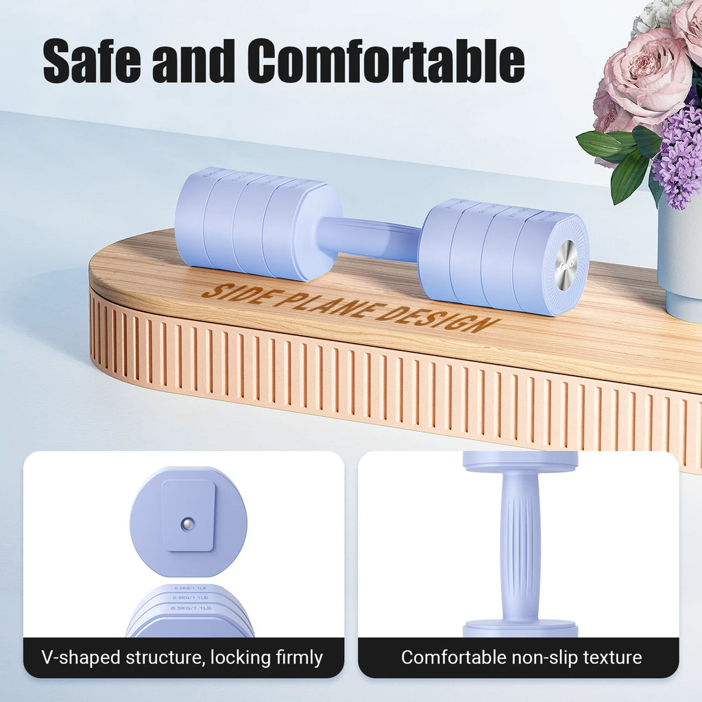 MERACH verstellbares Hantel-Set mit 2 Stück, 4-in-1-Handgewichte für Frauen zu Hause, freie Hanteln, jeweils 2,2 Pfund, 4,4 Pfund, 6,6 Pfund, 8,8 Pfund