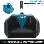 12 Zoll bürstenloser elektrischer Schneefräse, Schneekehrmaschine, LED-Anzeige, faltbar mit Rädern und 3-Richtungsrutsche für 18-V-Akku von Makita