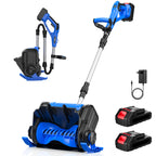 12 Zoll bürstenloser elektrischer Schneefräse, Schneekehrmaschine, LED-Anzeige, faltbar mit Rädern und 3-Richtungsrutsche für 18-V-Akku von Makita