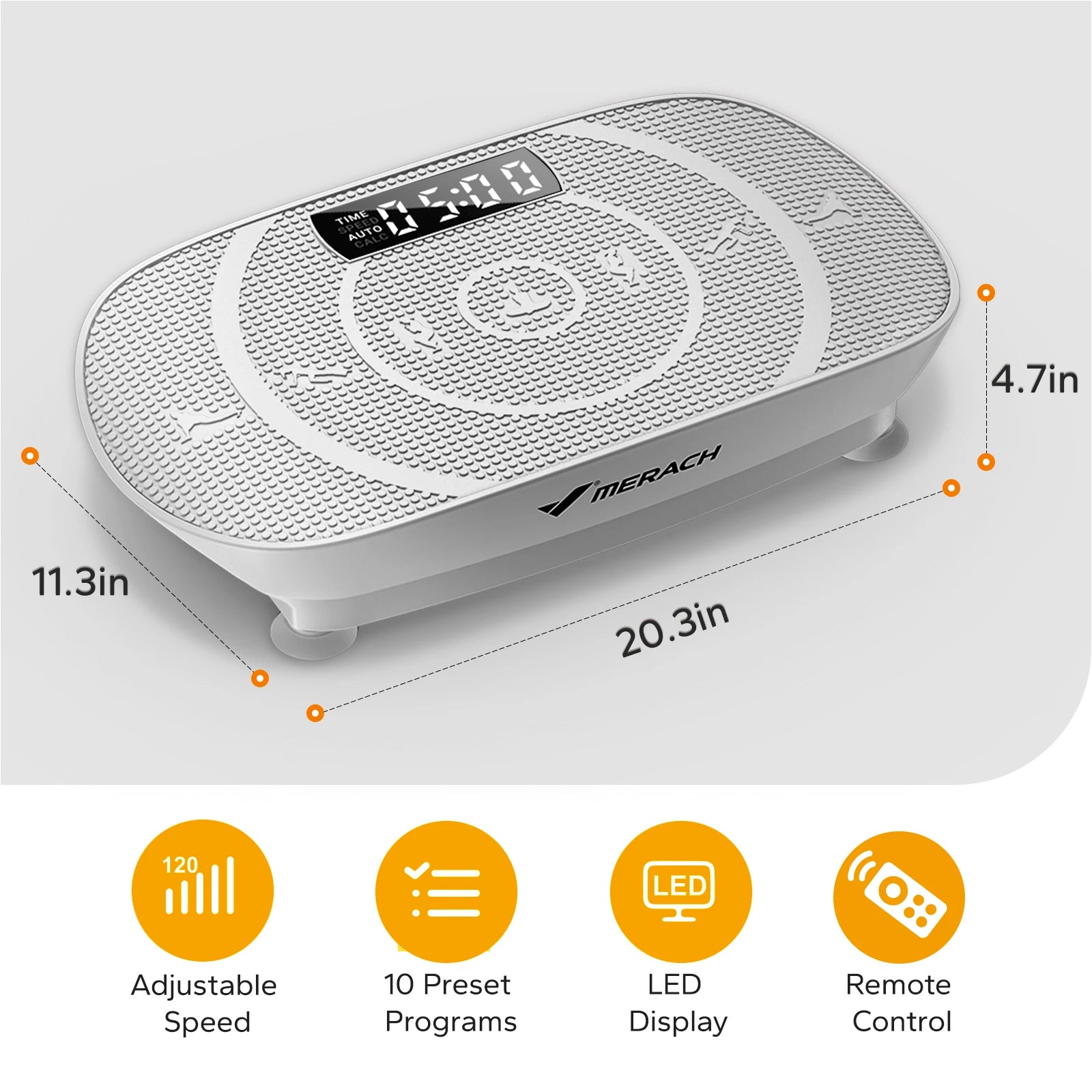 MERACH Vibrationsplatte CV30 / CV30PRO – Ganzkörpertraining, Fernbedienung, LED, bis 136kg, 4 Farben