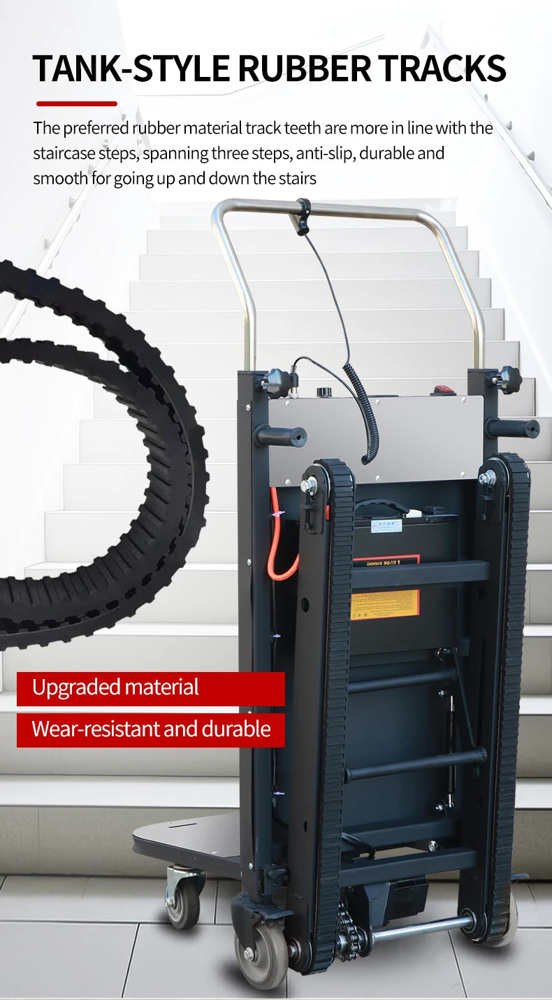 Raupentreppenkletterer. 270-400 kg Treppensteiger mit Batterie