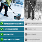 12 Zoll bürstenloser elektrischer Schneefräse, Schneekehrmaschine, LED-Anzeige, faltbar mit Rädern und 3-Richtungsrutsche für 18-V-Akku von Makita