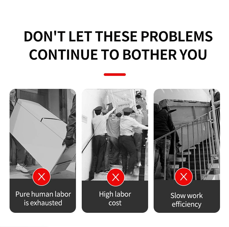 Raupentreppenkletterer. 270-400 kg Treppensteiger mit Batterie