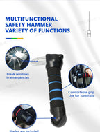 SEAMETAL Tragbarer Auto-Hilfsgriff für ältere Menschen, 180 kg belastbarer 3-in-1-Autogriff/Notfallhammer ‌   Rutschfest, kratzfrei