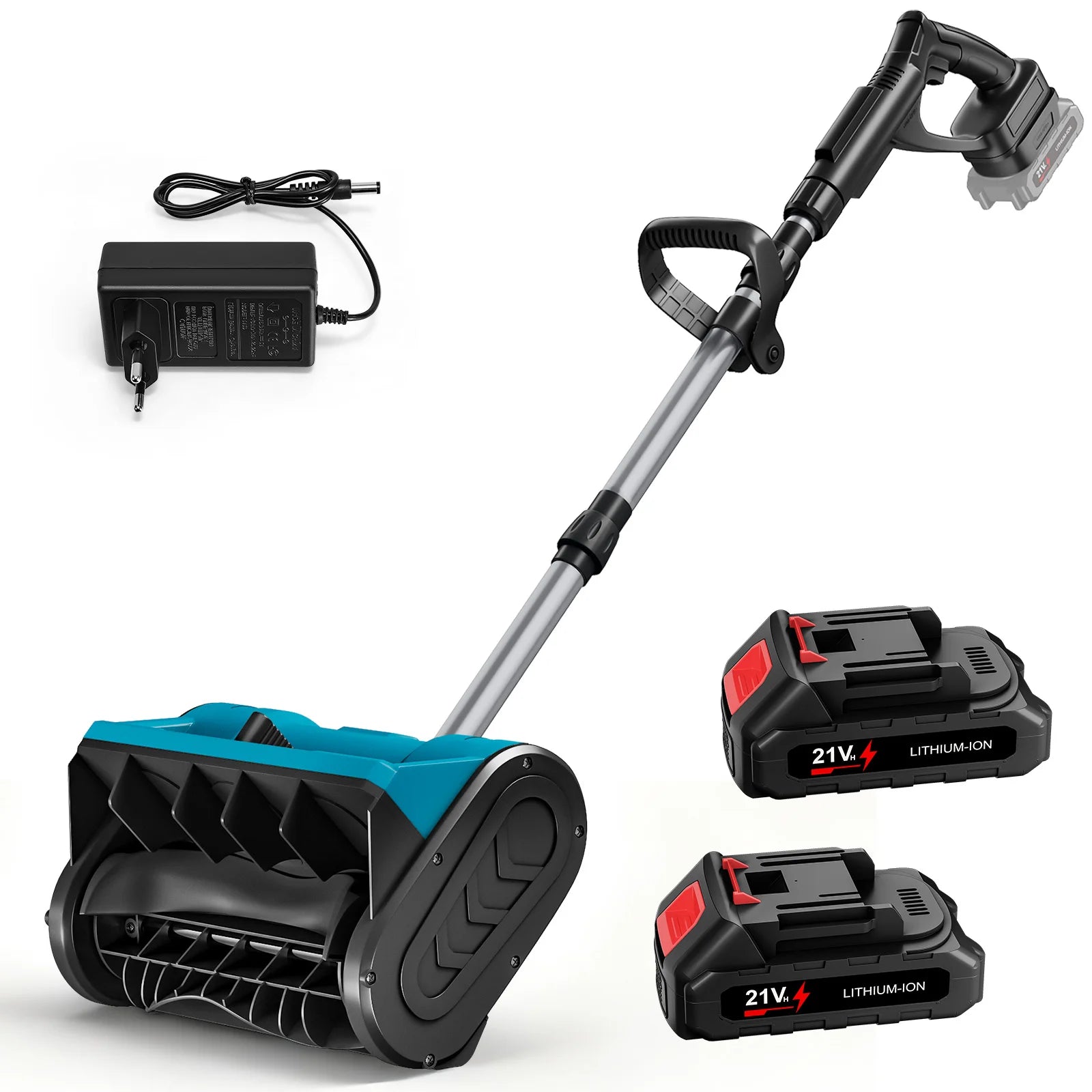 12 Zoll bürstenloser elektrischer Schneefräse, Schneekehrmaschine, LED-Anzeige, faltbar mit Rädern und 3-Richtungsrutsche für 18-V-Akku von Makita