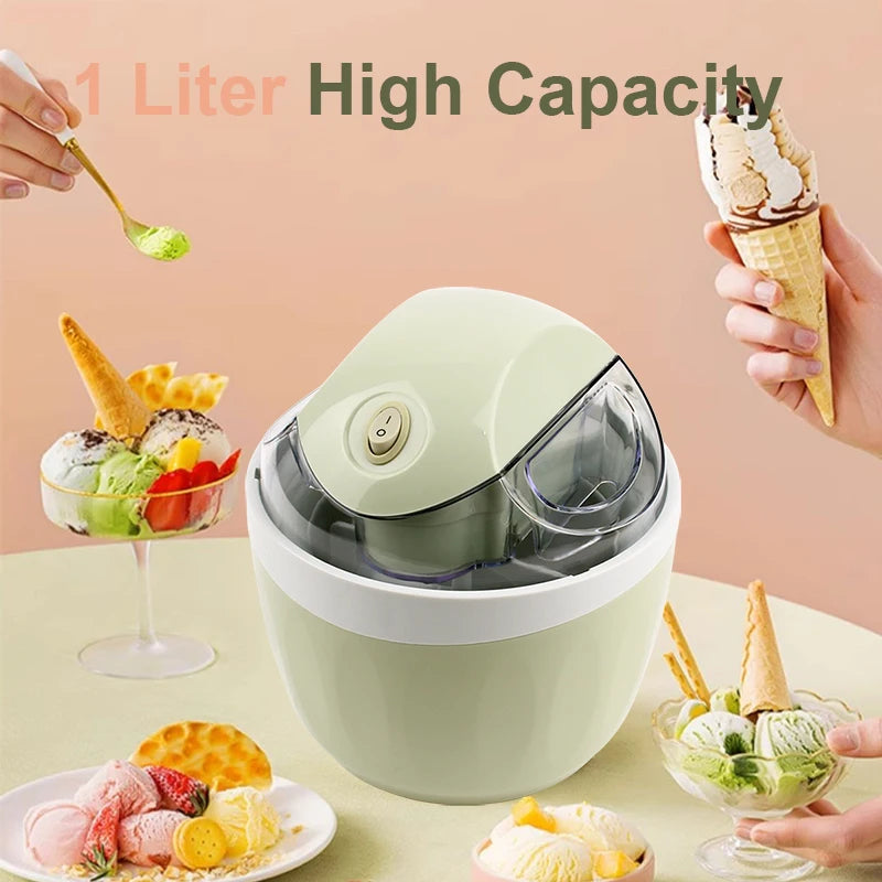 Softeis Eismaschine Mixer automatische Schnee kegel Milch shake Mixer Eismaschine Sorbet Obst Dessert Joghurt Gefrier schrank 1l