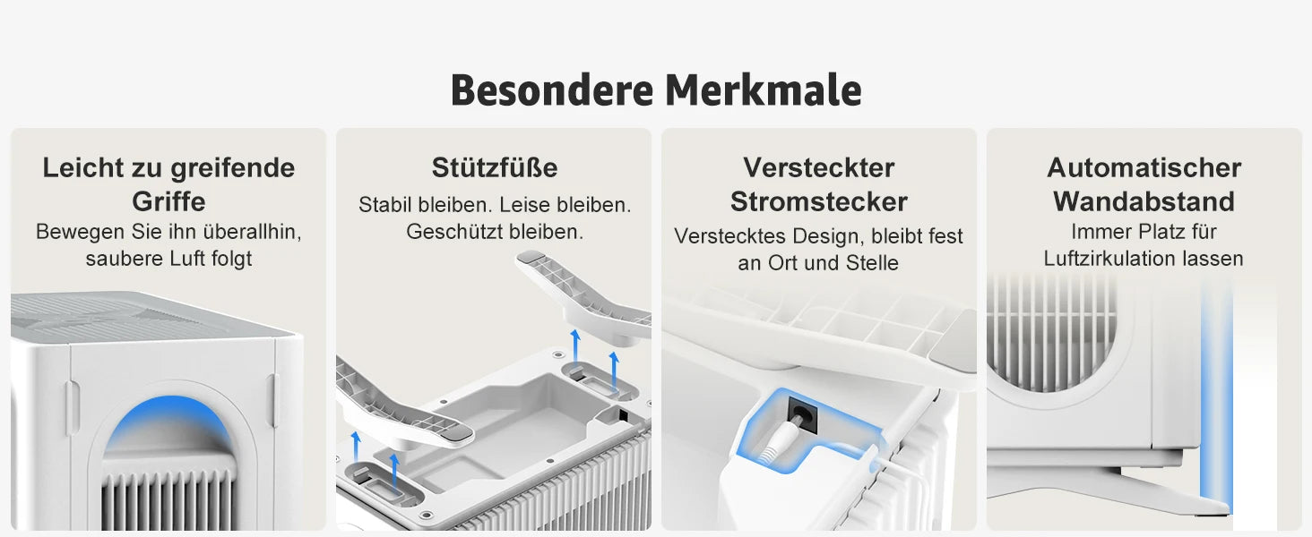 3-in-1 Pro HEPA H13 Luftreiniger – 100 m², 400 m³/h CADR, PM2.5-Sensor & leiser Schlafmodus