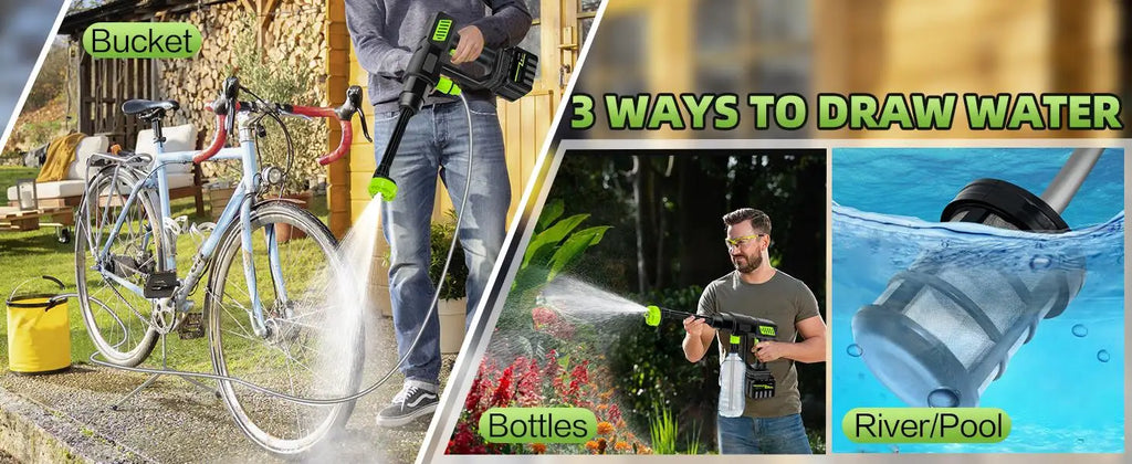 120Bar Bürstenlose Hochvolt-Autowaschpistole 6-in-1 Elektrische Gartenreinigung Spritzpistole fair für Makita 21V Batterie