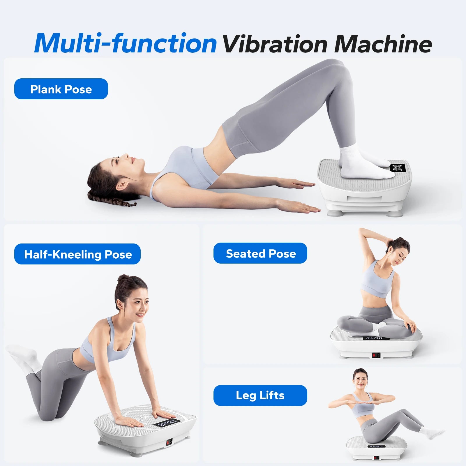 MERACH Vibrationsplatte CV30 / CV30PRO – Ganzkörpertraining, Fernbedienung, LED, bis 136kg, 4 Farben