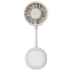 USB Clip-Ventilator mit Magnethalterung & Handyhalter – Wiederaufladbar, 1800mAh | Beige, Weiß & Grün