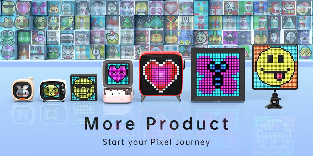 Divoom Ditoo-Pro tragbare Bluetooth-Lautsprecher Retro Pixel Kunst Wecker