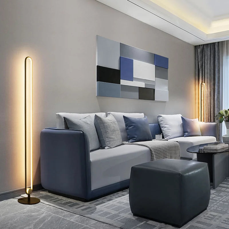 NEUE Moderne RGB Remote Minimalist LED Boden Lampen Bunte Alexa Stehend Lampe für Wohnzimmer decor Indoor Boden Lichter