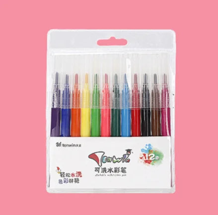 Elektrische Airbrush Aquarell Stift Set Multi-funktion Farbe Inkjet Stift Elektrische Spray Kunst Stift 12 Farben Hand bemalt