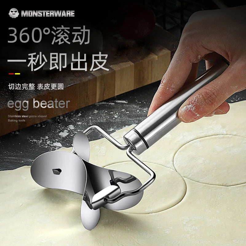 304 Edelstahl Knödel Wrapper Schneiden Schneiden Form Roller runde Keks Drücken Knödel Haut Mold Schneiden Clip Werkzeug