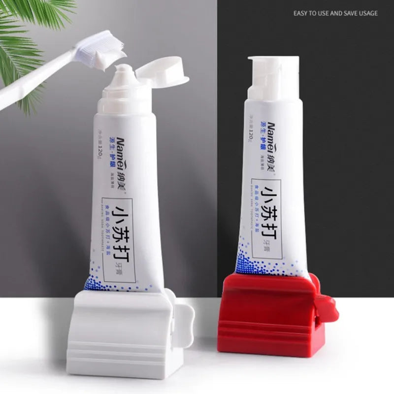 Zahnpasta-Tubenquetscher mit Halter – Drehbarer Tube Dispenser für Bad & Küche