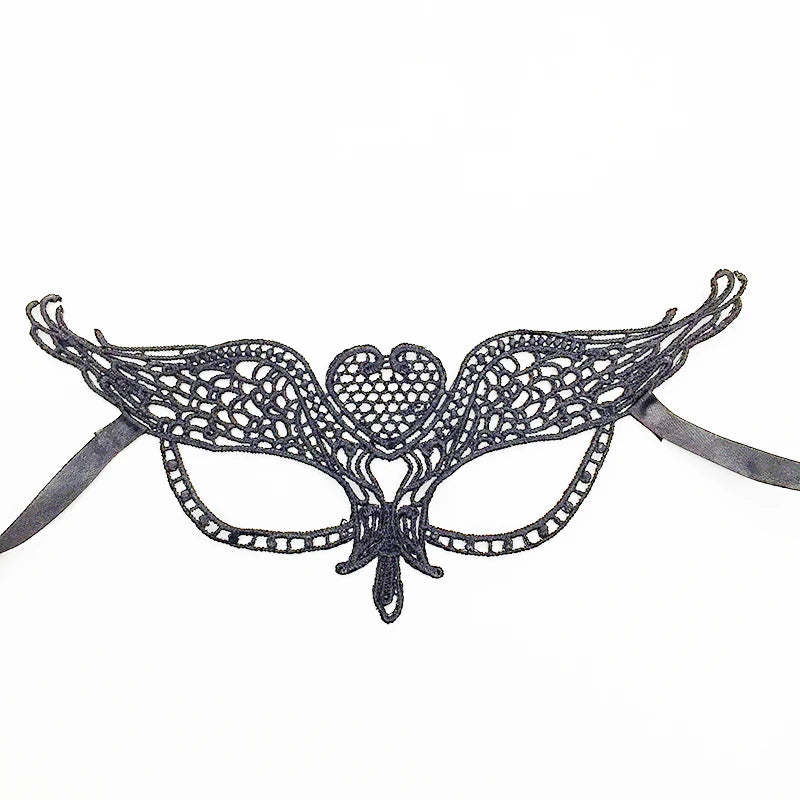 Venezianische Spitzenmaske – Schwarze Augenmaske für Maskerade, Halloween & Karneval