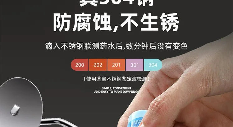 304 Edelstahl Knödel Wrapper Schneiden Schneiden Form Roller runde Keks Drücken Knödel Haut Mold Schneiden Clip Werkzeug