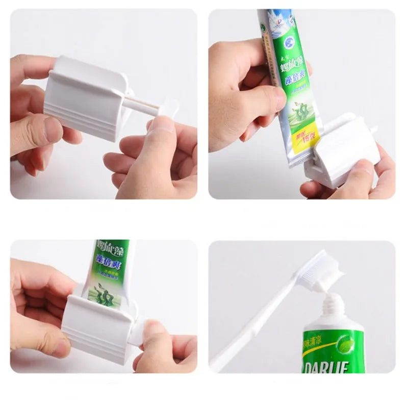 Zahnpasta-Tubenquetscher mit Halter – Drehbarer Tube Dispenser für Bad & Küche