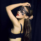 Venezianische Spitzenmaske – Schwarze Augenmaske für Maskerade, Halloween & Karneval