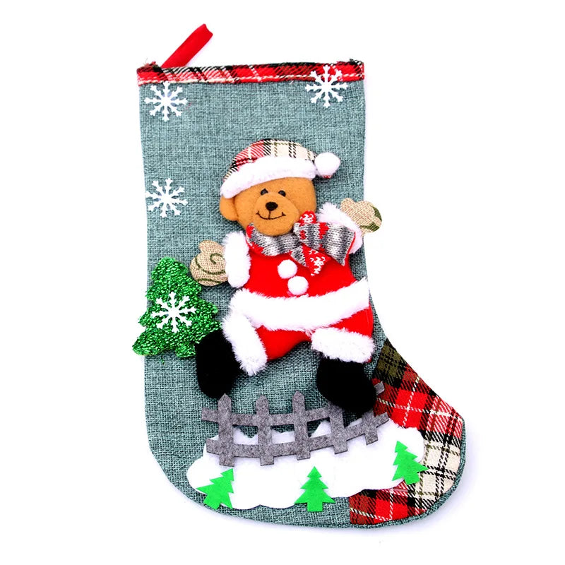 Weihnachtsdekoration Weihnachtssocken Ornamente Anhänger Kleine Stiefel Kinder Neujahr Süßigkeitentüte Geschenk Kamin Baum Schmuck