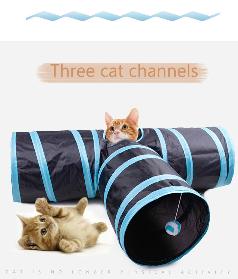 5/4/3 Löcher Haustier Katzen tunnel lustiges Spielzeug für Katzen faltbares Katzen spielzeug interaktive Katze Kaninchen Tier spielen Spiele Tunnel Chat Haustier Produkt