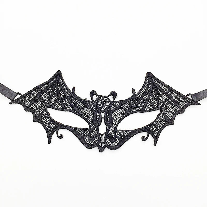 Venezianische Spitzenmaske – Schwarze Augenmaske für Maskerade, Halloween & Karneval