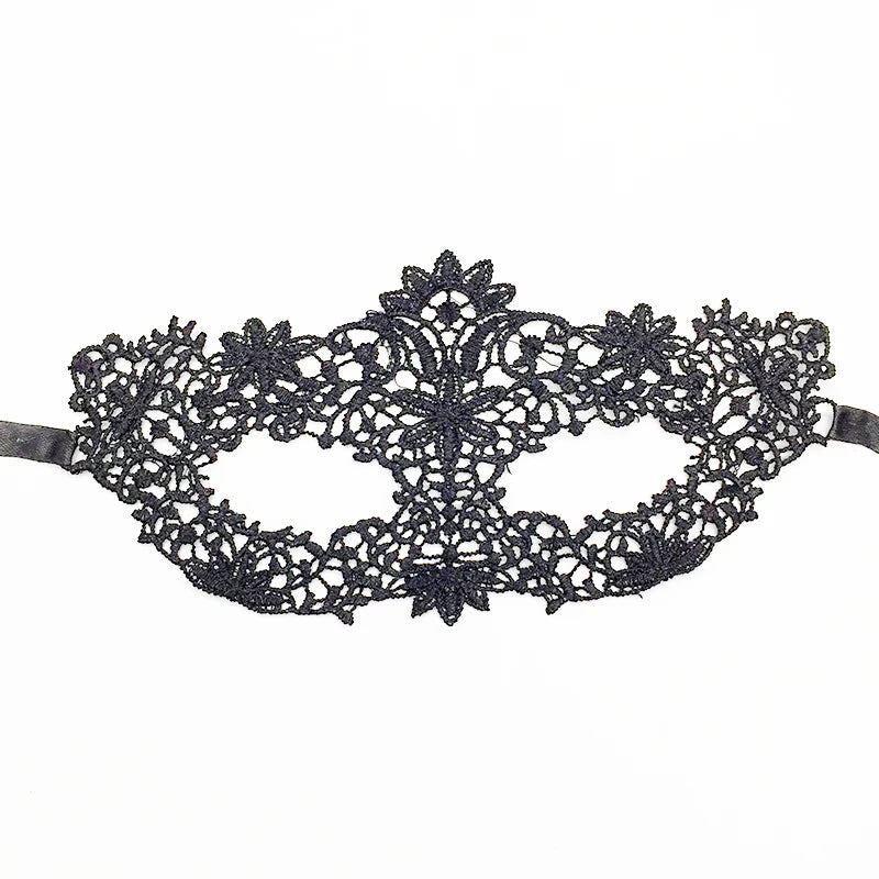 Venezianische Spitzenmaske – Schwarze Augenmaske für Maskerade, Halloween & Karneval