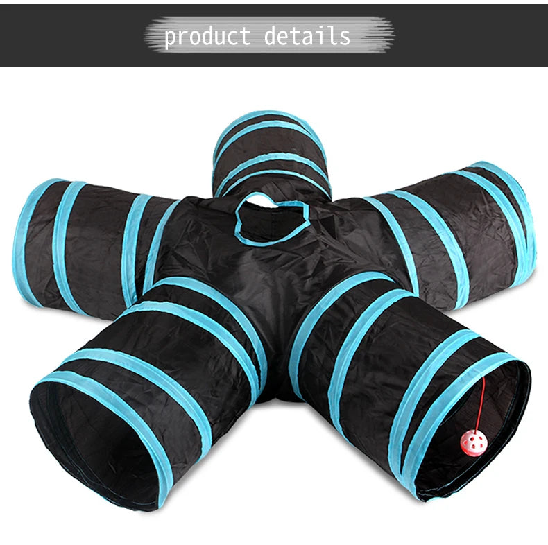 5/4/3 Löcher Haustier Katzen tunnel lustiges Spielzeug für Katzen faltbares Katzen spielzeug interaktive Katze Kaninchen Tier spielen Spiele Tunnel Chat Haustier Produkt