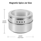 LMETJMA Magnetische Gewürzgläser mit Wandhalterung