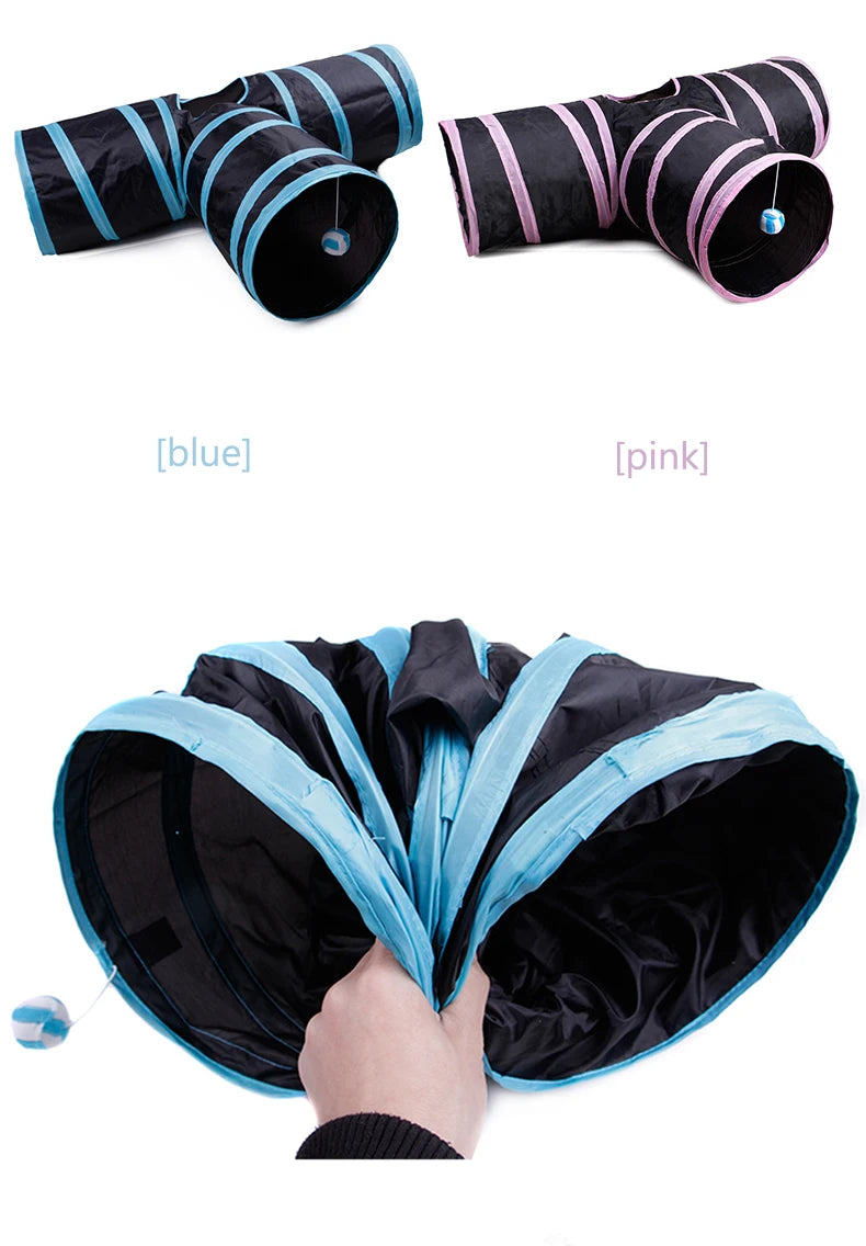 5/4/3 Löcher Haustier Katzen tunnel lustiges Spielzeug für Katzen faltbares Katzen spielzeug interaktive Katze Kaninchen Tier spielen Spiele Tunnel Chat Haustier Produkt