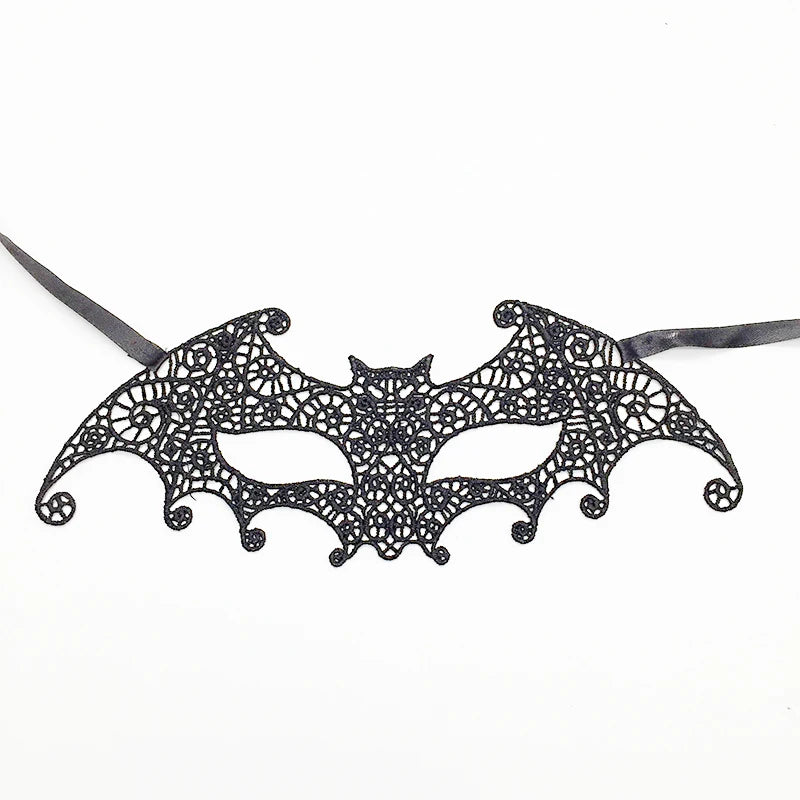 Venezianische Spitzenmaske – Schwarze Augenmaske für Maskerade, Halloween & Karneval