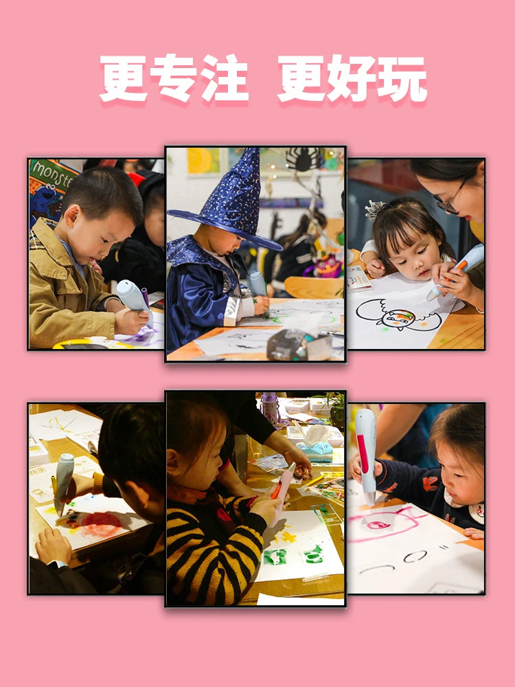 Elektrische Airbrush Aquarell Stift Set Multi-funktion Farbe Inkjet Stift Elektrische Spray Kunst Stift 12 Farben Hand bemalt