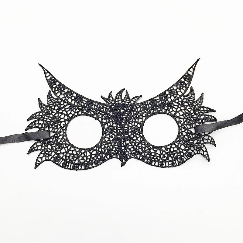 Venezianische Spitzenmaske – Schwarze Augenmaske für Maskerade, Halloween & Karneval