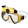Winait WT-RD34 Unterwasser-Tauchmasken-Kamera – 5MP CMOS, HD 720P, 72° Weitwinkel, 80 Min. Aufnahme | MicroSD bis 32GB | Blau & Gelb
