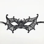 Venezianische Spitzenmaske – Schwarze Augenmaske für Maskerade, Halloween & Karneval