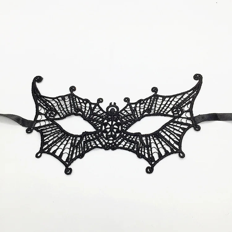 Venezianische Spitzenmaske – Schwarze Augenmaske für Maskerade, Halloween & Karneval