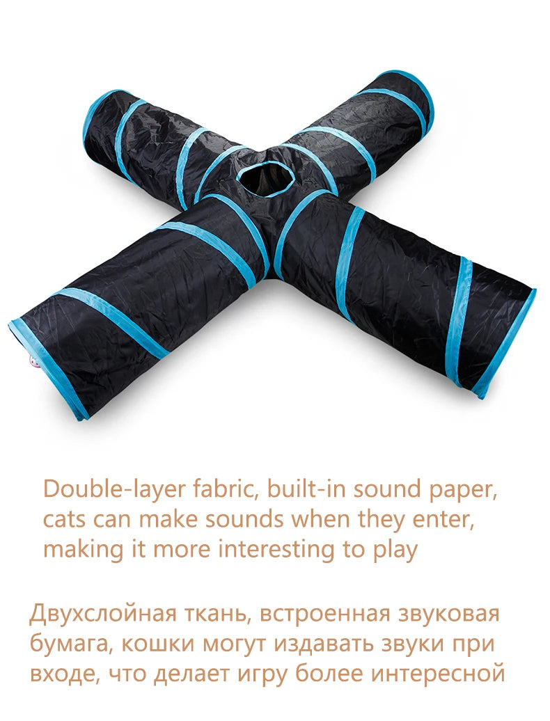 5/4/3 Löcher Haustier Katzen tunnel lustiges Spielzeug für Katzen faltbares Katzen spielzeug interaktive Katze Kaninchen Tier spielen Spiele Tunnel Chat Haustier Produkt
