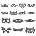 Venezianische Spitzenmaske – Schwarze Augenmaske für Maskerade, Halloween & Karneval