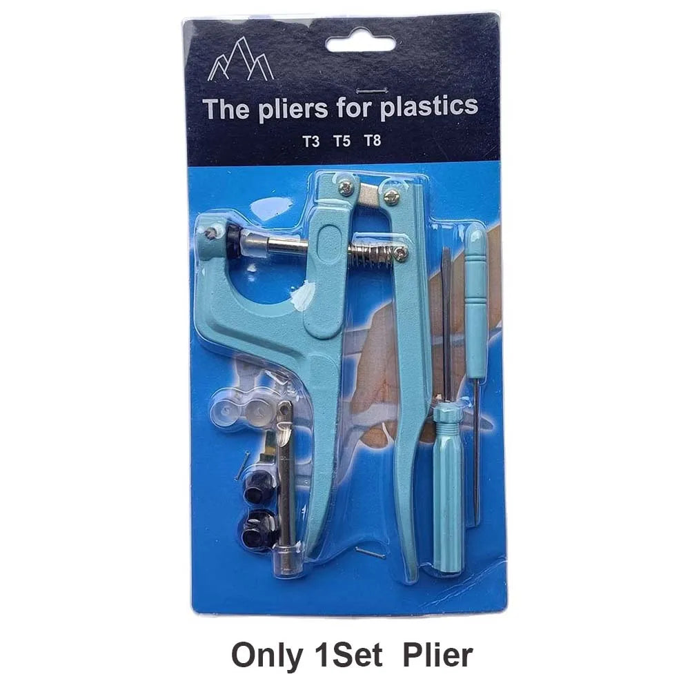 QIMONTON T5 Druckknopf-Set mit Zange – Resin, Nickelfrei, Waschbar, 1,2cm | DIY Nähen & Basteln | Blau, Rosa & Grau