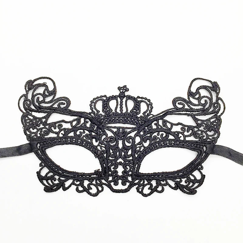 Venezianische Spitzenmaske – Schwarze Augenmaske für Maskerade, Halloween & Karneval