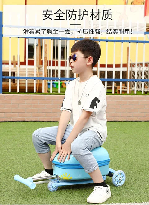 Niedlicher Cartoon-Kinderroller-Koffer auf Rädern