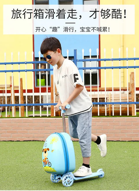 Niedlicher Cartoon-Kinderroller-Koffer auf Rädern