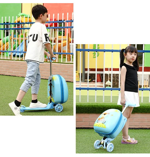 Niedlicher Cartoon-Kinderroller-Koffer auf Rädern