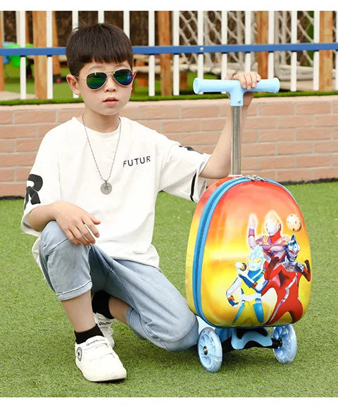 Niedlicher Cartoon-Kinderroller-Koffer auf Rädern