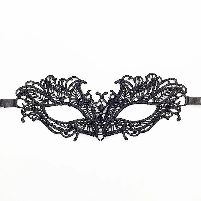 Venezianische Spitzenmaske – Schwarze Augenmaske für Maskerade, Halloween & Karneval