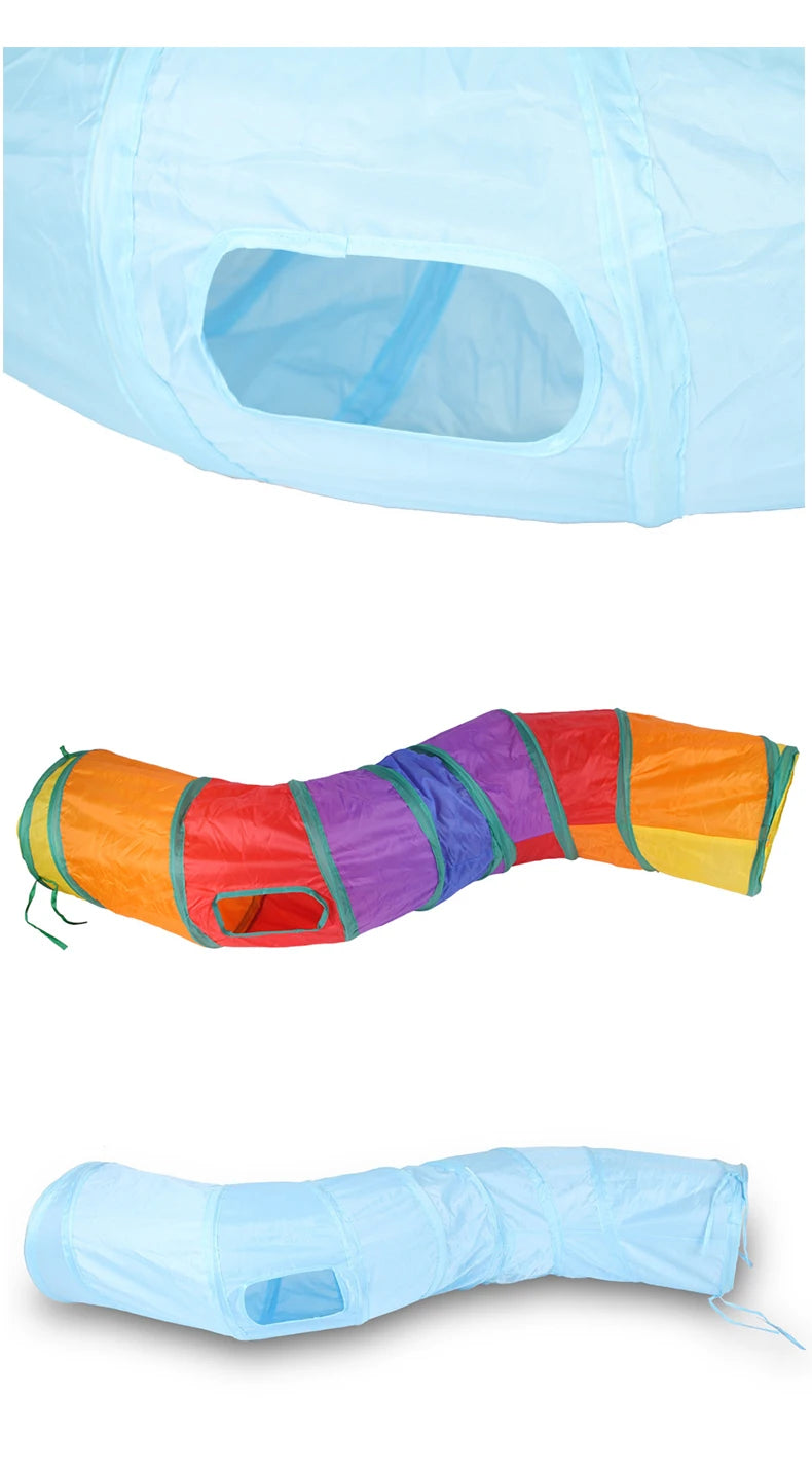 5/4/3 Löcher Haustier Katzen tunnel lustiges Spielzeug für Katzen faltbares Katzen spielzeug interaktive Katze Kaninchen Tier spielen Spiele Tunnel Chat Haustier Produkt