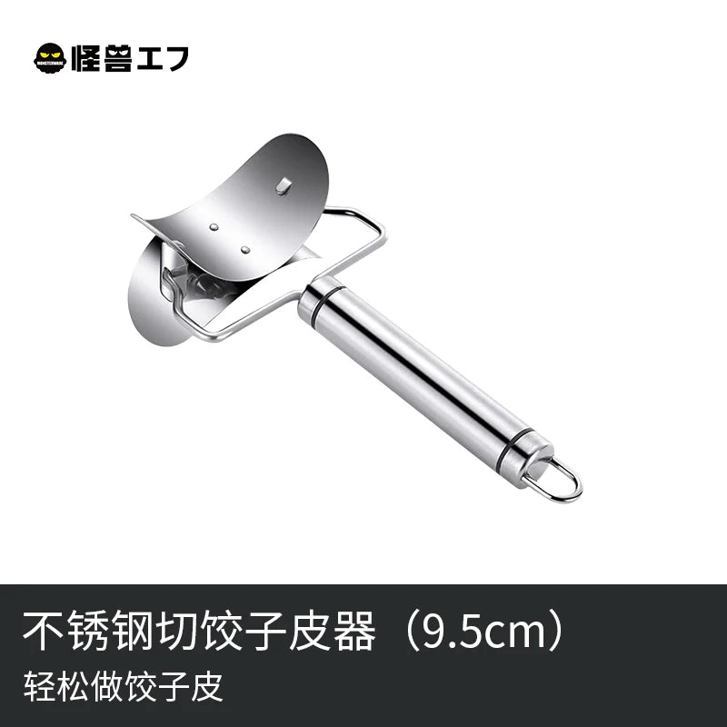 304 Edelstahl Knödel Wrapper Schneiden Schneiden Form Roller runde Keks Drücken Knödel Haut Mold Schneiden Clip Werkzeug