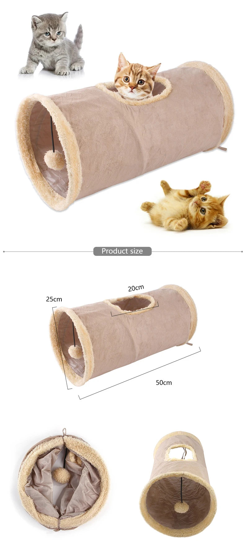 5/4/3 Löcher Haustier Katzen tunnel lustiges Spielzeug für Katzen faltbares Katzen spielzeug interaktive Katze Kaninchen Tier spielen Spiele Tunnel Chat Haustier Produkt