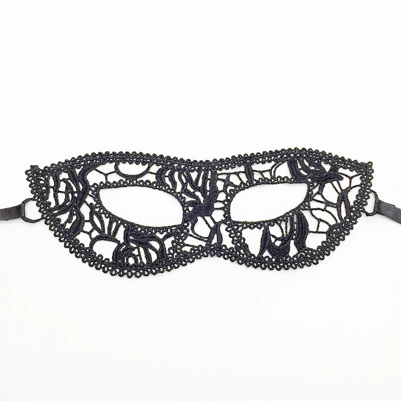 Venezianische Spitzenmaske – Schwarze Augenmaske für Maskerade, Halloween & Karneval