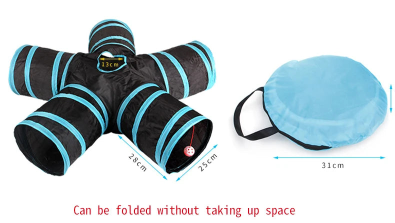 5/4/3 Löcher Haustier Katzen tunnel lustiges Spielzeug für Katzen faltbares Katzen spielzeug interaktive Katze Kaninchen Tier spielen Spiele Tunnel Chat Haustier Produkt